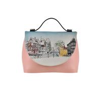 Henkeltasche DOGO "Handy Umhängetasche Take A Walk Schultertasche", Damen, Gr. B/H/T: 24cm x 12cm onesize, rosa, Kunstleder, Taschen, Handgefertigt (97650153-0) rosa