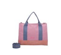 Henkeltasche FRITZI AUS PREUSSEN "Canvas Tote Bag", Damen, Gr. B/H/T: 14cm x 29,5cm x 40cm, blau (blau, rosa), Baumwolle, unifarben, Taschen, mit verstell- und abnehmbarem Schulter-Riemen (55845417-0)