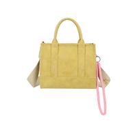 Henkeltasche FRITZI AUS PREUSSEN "Fritzi SquareN", Damen, Gr. B/H/T: 11cm x 26cm x 21cm, gelb, Polyurethan (PU), unifarben, Taschen, mit abnehmbarem Schlüsselband (11280717-0) gelb