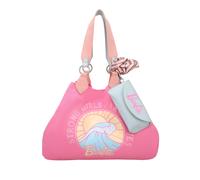 Henkeltasche FRITZI AUS PREUSSEN "Izzy Medium Big Wave Limited Barbie", Damen, Gr. B/H/T: 42cm x 29cm x 15cm, rosa, Baumwolle, bedruckt, Taschen, mit abnehmbarem Brillenetui (96001465-0) rosa