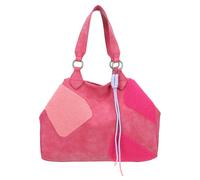 Fritzi Izzy Medium Limited Happy Flocked Jive Soft Berry Shopper Kunstleder Damen Handtasche Festival City vegan Flockdetails 29 x 42 x 15 cm, Pink