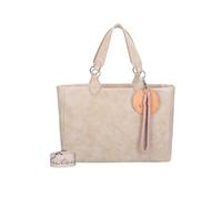 Henkeltasche FRITZI AUS PREUSSEN "Izzy Vintage", Damen, Gr. B/H/T: 42cm x 29cm x 42cm, beige, Lederimitat, unifarben, Taschen, mit Taschen-Anhänger und Schlüsselschlange (55422321-0) beige