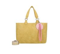 Henkeltasche FRITZI AUS PREUSSEN "Izzy Vintage", Damen, Gr. B/H/T: 42cm x 29cm x 42cm, gelb (hellgelb), Lederimitat, unifarben, Taschen, mit Taschen-Anhänger und Schlüsselschlange (52604201-0) hellgel
