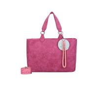 Henkeltasche FRITZI AUS PREUSSEN "Izzy Vintage", Damen, Gr. B/H/T: 42cm x 29cm x 42cm, lila (beere), Polyurethan (PU), unifarben, Taschen, mit Taschen-Anhänger und Schlüsselschlange (83064348-0) beere