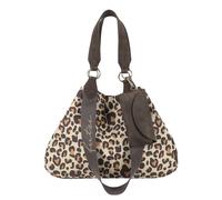 Henkeltasche FRITZI AUS PREUSSEN "Leo Camel", Damen, Gr. B/H/T: 42cm x 29cm x 15cm, braun (beige, braun), Baumwolle, Taschen, mit großem Füllvolumen (11379969-0) beige, braun