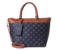 Henkeltasche LAZAROTTI "Palermo Handtasche 29 cm", Damen, Gr. B/H/T: 14cm x 27cm, braun (blau), Kunstleder, Taschen (17947848-0) blau
