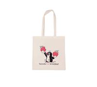 Henkeltasche LOGOSHIRT "Baumwolltasche Der kleine Maulwurf", Damen, Gr. B/H/T: 38cm x 42cm x 1cm, beige (ecru), Baumwolle, bedruckt, Taschen, mit coolem Motiv (96765510-0) ecru