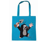 Henkeltasche LOGOSHIRT "Baumwolltasche Der kleine Maulwurf", Damen, Gr. B/H/T: 38cm x 42cm x 38cm, blau (türkis), Baumwolle, bedruckt, Taschen, mit coolem Druckmotiv (12308958-0) türkis