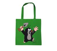 Henkeltasche LOGOSHIRT "Baumwolltasche Der kleine Maulwurf", Damen, Gr. B/H/T: 38cm x 42cm x 38cm, grün, Baumwolle, bedruckt, Taschen, mit coolem Druckmotiv (37154448-0) grün