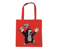 Henkeltasche LOGOSHIRT "Baumwolltasche Der kleine Maulwurf", Damen, Gr. B/H/T: 38cm x 42cm x 38cm, rot, Baumwolle, bedruckt, Taschen, mit coolem Druckmotiv (48927725-0) rot