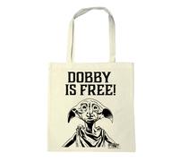 Henkeltasche LOGOSHIRT "Baumwolltasche Dobby Is Free", Damen, Gr. B/H/T: 38cm x 42cm x 1cm, beige (natur), Baumwolle, mehrfarbig, Taschen, mit Dobby-Print (78718955-0) natur