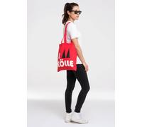 Henkeltasche LOGOSHIRT "Baumwolltasche Köln Logo", Damen, Gr. B/H/T: 38cm x 42cm, rot, Baumwolle, mehrfarbig, Taschen, mit I Love Kölle-Print (34856832-0) rot