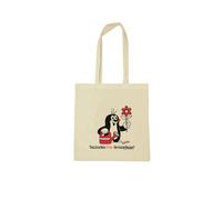 Henkeltasche LOGOSHIRT "Der kleine Maulwurf - Gärtner", Damen, Gr. B/H/T: 38cm x 42cm x 1cm, beige (ecru), Baumwolle, bedruckt, Taschen, mit coolem Motiv (36898564-0) ecru