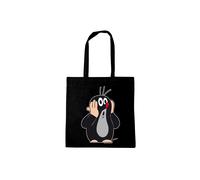 Henkeltasche LOGOSHIRT "Der kleine Maulwurf - Oh", Damen, Gr. B/H/T: 42cm x 38cm x 1cm, schwarz, Baumwolle, bedruckt, Taschen, mit coolem Motiv (56649118-0) schwarz