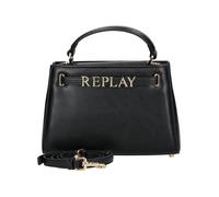 Henkeltasche REPLAY "Replay Taschen Lederimitat", Damen, Gr. onesize, schwarz (schwarz, gold), Lederimitat, Taschen (15710710-0) schwarz, gold