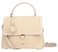 Henkeltasche RIEKER, Damen, Gr. B/H/T: 25cm x 20cm x 9cm, beige (hellbeige), Textil, Lederimitat, unifarben, Flechtoptik, Taschen, Handtasche, Umhängetasche Damen mit abnehmbarem Umhängeriemen (430932