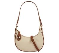 Henkeltasche SAMANTHA LOOK, Damen, Gr. B/H/T: 23cm x 18cm x 7cm onesize, beige, Leder, leicht glänzend, unifarben, Taschen, echt Leder, Made in Italy (93941457-0) beige