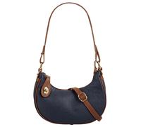 Henkeltasche SAMANTHA LOOK, Damen, Gr. B/H/T: 23cm x 18cm x 7cm onesize, blau, Leder, leicht glänzend, unifarben, Taschen, echt Leder, Made in Italy (74372566-0) blau