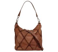 Henkeltasche SAMANTHA LOOK Gr. B/H/T: 25 cm x 21 cm x 14 cm onesize, braun (cognac) Damen Taschen Handtaschen echt Leder, Made in Italy (18243567-0)