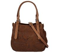 Henkeltasche SAMANTHA LOOK Gr. B/H/T: 29cm x 25cm x 18cm onesize, braun (cognac), Damen, Leder, unifarben, Taschen, echt Leder, Made in Italy (34780954-0) cognac