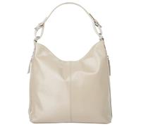 Henkeltasche SAMANTHA LOOK, Damen, Gr. B/H/T: 30cm x 30cm x 12cm onesize, beige, Leder, glänzend, Taschen, echt Leder, Made in Italy (88601447-0) beige
