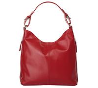 Henkeltasche SAMANTHA LOOK, Damen, Gr. B/H/T: 30cm x 30cm x 12cm onesize, rot, Leder, glänzend, Taschen, echt Leder, Made in Italy (79891411-0) rot