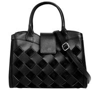 Henkeltasche SAMANTHA LOOK, Damen, Gr. B/H/T: 33cm x 20cm x 8cm onesize, schwarz, Leder, Taschen Handtasche, echt Leder, Made in Italy (40869355-0) schwarz