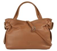 Henkeltasche SAMANTHA LOOK, Damen, Gr. B/H/T: 33cm x 23cm x 12cm onesize, braun (cognac), Leder, leicht glänzend, unifarben, Taschen, echt Leder, Made in Italy (98396565-0) cognac