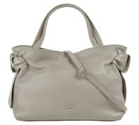 Henkeltasche SAMANTHA LOOK, Damen, Gr. B/H/T: 33cm x 23cm x 12cm onesize, grau, Leder, leicht glänzend, unifarben, Taschen, echt Leder, Made in Italy (98064660-0) grau