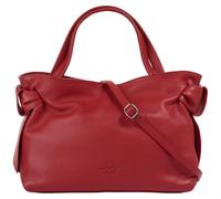 Henkeltasche SAMANTHA LOOK, Damen, Gr. B/H/T: 33cm x 23cm x 12cm onesize, rot, Leder, leicht glänzend, unifarben, Taschen, echt Leder, Made in Italy (10919820-0) rot