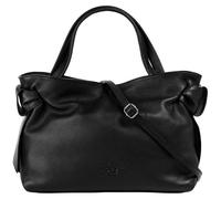 Henkeltasche SAMANTHA LOOK, Damen, Gr. B/H/T: 33cm x 23cm x 12cm onesize, schwarz, Leder, leicht glänzend, unifarben, Taschen, echt Leder, Made in Italy (90027666-0) schwarz