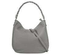 Henkeltasche SAMANTHA LOOK, Damen, Gr. B/H/T: 34cm x 31cm x 10cm onesize, grau, Leder, leicht glänzend, unifarben, Taschen, echt Leder, Made in Italy (76678950-0) grau