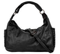 Henkeltasche SAMANTHA LOOK, Damen, Gr. B/H/T: 35cm x 30cm x 12cm onesize, schwarz, Leder, vintage, Taschen, echt Leder, Made in Italy (15011941-0) schwarz