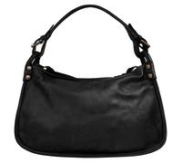 Henkeltasche SAMANTHA LOOK, Damen, Gr. B/H/T: 36cm x 22cm x 9cm onesize, schwarz, Leder, vintage, Taschen, echt Leder, Made in Italy (93032737-0) schwarz