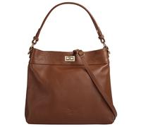 Henkeltasche SAMANTHA LOOK, Damen, Gr. B/H/T: 40cm x 28cm x 11cm onesize, cognac, Leder, leicht glänzend, unifarben, Taschen, echt Leder, Made in Italy (52031318-0) cognac