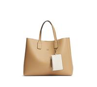 Henkeltasche TOMMY HILFIGER "TH ICON SATCHEL", Damen, Gr. B/H/T: 38cm x 29cm x 15cm, beige, Lederimitat, Taschen, Damen Handtasche, Shopper, Satchel mit Taschenanhänger (11078260-0) beige