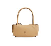 Henkeltasche TOMMY HILFIGER "TH LOGOTAPE SHOULDER BAG", Damen, Gr. B/H/T: 29cm x 13,5cm x 11cm, beige, Lederimitat, Taschen, Damen Handtasche mit doppeltem Tragegriff (34994557-0) beige