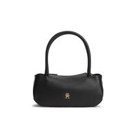 Henkeltasche TOMMY HILFIGER "TH LOGOTAPE SHOULDER BAG", Damen, Gr. B/H/T: 29cm x 13,5cm x 11cm, schwarz, Lederimitat, Taschen, Damen Handtasche mit doppeltem Tragegriff (98886119-0) schwarz