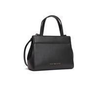 Henkeltasche TOMMY HILFIGER "TH MODERN MINI SATCHEL", Damen, Gr. B/H/T: 21cm x 16cm x 6cm, schwarz, Lederimitat, Taschen, Damen Handtasche, Umhängetasche Schultertasche mit Piping (55202814-0) schwarz