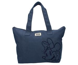 Henkeltasche VADOBAG, Damen, Gr. B/H/T: 14cm x 32cm x 48cm, blau (dunkelblau), Kunstfaser, bedruckt, Taschen, mit tollem Minnie Mouse-Motiv (25607848-0) dunkelblau