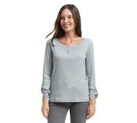 Tom Tailor Regular Fit Langarmshirt aus Baumwoll-Mix, Dunkelgrün, Größe L