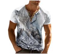 Henley Shirt Einfarbig Bluse Freizeit Leicht Tshirts Herrenshirt Langarm Klassische Passform Sommer Shirt Sport Bequemes Spitzenstücke Oberteil Regular Fit Sommershirt（ 3XL，5-White）