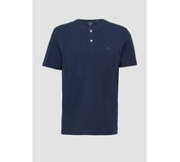 Henley-Shirt mit Flammgarnstruktur S blau 2161569.5852.S