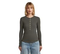 G-STAR Henley Slim T-Shirt Grau S asfalt D27975-E136-995-S