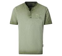Henleyshirt CASAMODA "CASAMODA Henley Print", Herren, Gr. XL, grün, 100% Baumwolle, Shirts (25224959-XL) grün