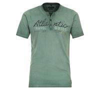 Henleyshirt CASAMODA "CASAMODA Henley uni", Herren, Gr. 3XL, grün, 100% Baumwolle, Shirts (15203749-XXXL) grün