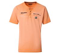 Henleyshirt CASAMODA "CASAMODA Henley uni", Herren, Gr. M, orange, 100% Baumwolle, Shirts (40126406-M) orange