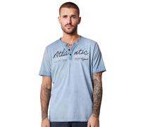 Henleyshirt CASAMODA "CASAMODA Henley uni", Herren, Gr. XXL, blau (hellblau), 100% Baumwolle, Shirts (61556063-XXL) hellblau