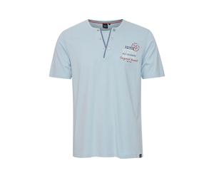 Henleyshirt FQ1924 "Henleyshirt FQRudolf", Herren, Gr. L, blau (chambray blau), Obermaterial: 100% Baumwolle CO., Shirts (28847848-L) chambray blau