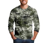 Henleyshirt Herren 3/4 Arm Pullover Muskelshirt Baumwolle Komfortable Hemd Basic T-Shirts mit Knopfleiste Freizeithemden V Ausschnitt Winter Langarmshirt Sweatshirt Unterhemden Tops(#C Dark Green,S)
